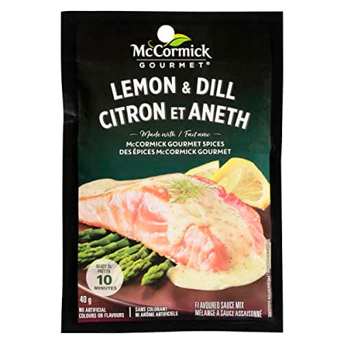 McCormick Gourmet Mix, Lemon Dill, No Artificial Colours or Flavours, No MSG Added, Perfect for Holiday Roast, Served on Meatloaf, Steak & Fish, 40g