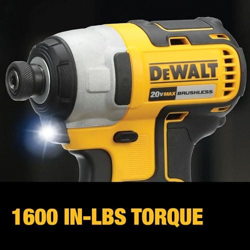 DEWALT 20V MAX Cordless Drill and Impact Driver, Power Drill Brushless 2-Tool Power Tool Combo Kit, Includes 2 Batteries, Charger and Bag (DCK277D2) — view 5