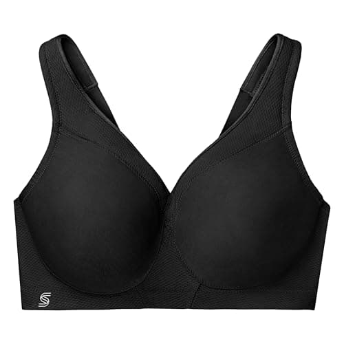 Glamorise Women's Full-Figure Sports Bra, Black, 42DD — view 3