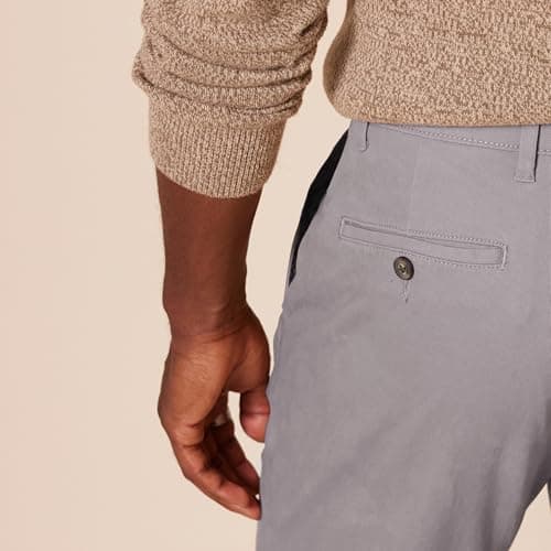 Amazon Essentials Men's Slim-Fit Casual Stretch Khaki, Dark Grey, 38W x 28L — view 4