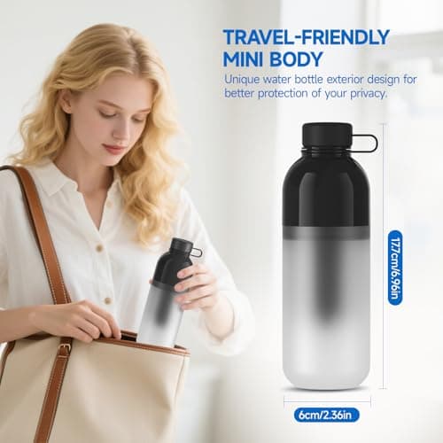 Morfone Portable Bidet for Travel, High Pressure Electric Handheld Sprayer 350ML with Dual Spray Modes, USB-C Rechargeable Waterproof Travel Bidet for Women, Men, Postpartum, Personal Hygiene(Black) — view 2
