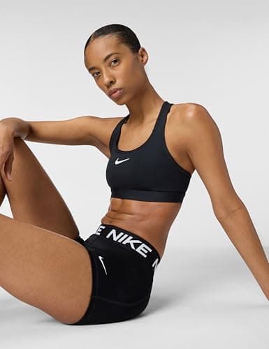 Nike Women's Victory 3in Short, Black/White, Medium — view 5