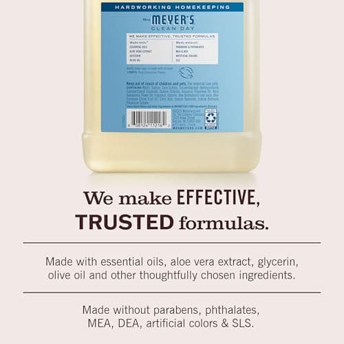 MRS. MEYER'S CLEAN DAY Hand Soap Refill, Rain Water Scent, 33 Fl Oz Bottle — view 3