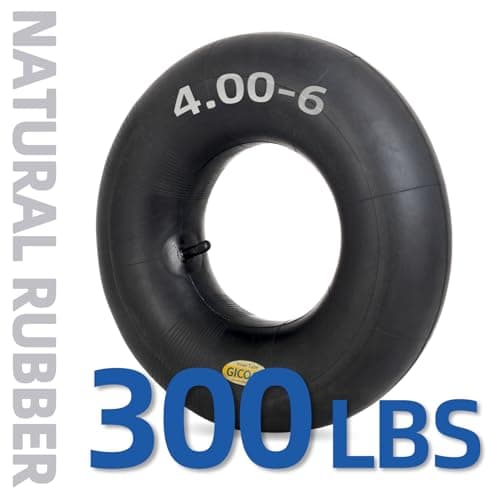 GICOOL 4.00-6 Inner Tubes(4.10/3.50-6), 2 Pack with TR-13 Valve Stem, Heavy Duty 13 Inch Tubes for Wheelbarrows Snow Blowers, Lawn Mowers, Tractors, Garden Wagons, Go Carts and More — view 3