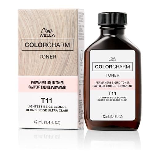 COLORCHARM Permanent Liquid Toners | Neutralize Brass | Free of Parabens | Vegan | T11 Lightest Beige Blonde | 1.4 Fl oz | 42 ml | Packaging May Vary