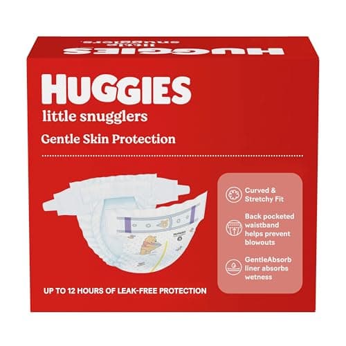 HUGGIES Diapers Size 1 - Little Snugglers Disposable Baby Diapers, 198ct, One Month Supply — view 12