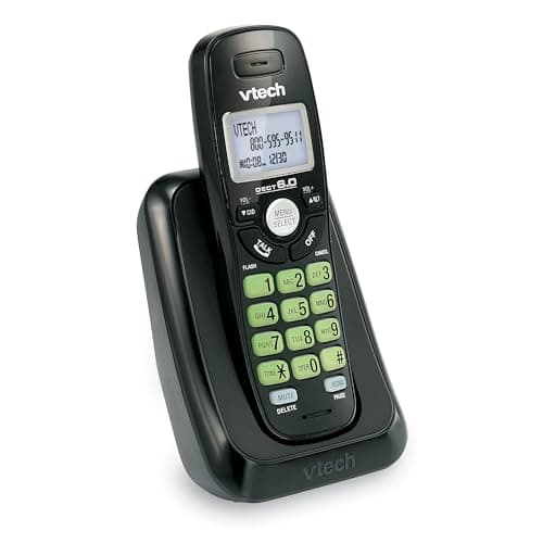 Vtech Dect 6.0 Single Handset Cordless Phone with Caller ID, Green Backlit Keypad and Display (CS6114-11) — view 2