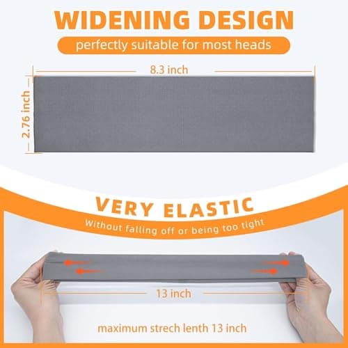 VANRUID Headbands for Women 8PCS [Summer-Exclusive Headband], Non Slip Sports Headband Elastic Soft Running Fashion Headband Absorb Sweat Headbands for Men for Women for Working Out, Travel — view 3