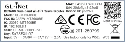 GL.iNet GL-MT3600BE (Beryl 7) Portable Travel Router, Pocket Wi-Fi 7 Wireless 2.5G Router, Mini Portable VPN Routers WiFi for Car, Travel, Public Computer Routers, Business, Mobile/RV/Cruise/Plane — view 8