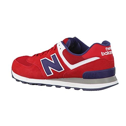 New Balance Unisex 574 V2 Lace-Up Sneaker,Red/Navy,Men 7.5 / Women 9 — view 4