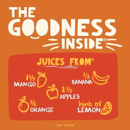 Naked Boosted Smoothie Mighty Mango Machine, 15.2 fl oz Bottle - Real Fruit Juice Smoothie with Fiber, Excellent Source of Vitamin C and Vitamin E for Immune Support — view 4