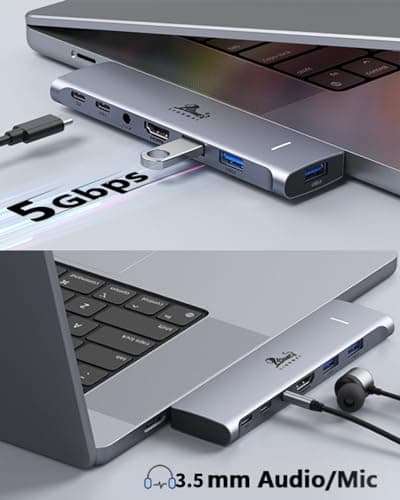 LIONWEI USB C Hub for MacBook Pro, Multiport Adapter MacBook Accessories — view 4