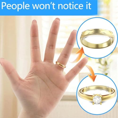 Ramalto Ring Sizers for Loose Rings – 16 Pack Invisible Ring Size Adjusters with Insert & Spiral Guards, Reduce Size by 0.5–1 & Stop Spinning, Fits Bands 1-8mm, Unisex Tighteners No Resizing Needed