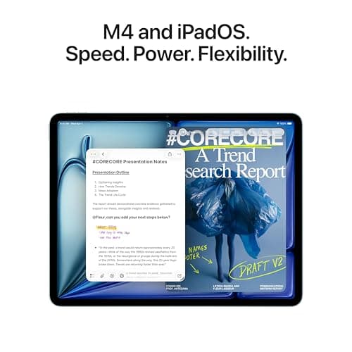 Apple iPad Air 11-inch (M4): Liquid Retina Display, 128GB, 12MP Front/Back Camera, Wi-Fi 7 with Apple N1, Touch ID, All-Day Battery Life — Space Gray — view 3