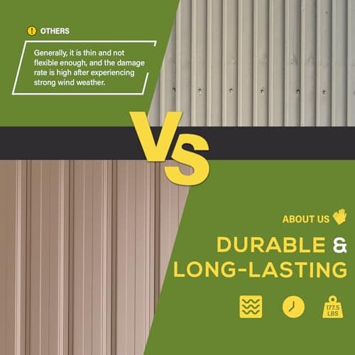 U-MAX 8' x 10' Metal Storage Shed for Outdoor, Yard Steel Shed with Design of Lockable Doors, Utility and Tool Storage for Patio, Garden, Backyard, Outside use — view 5