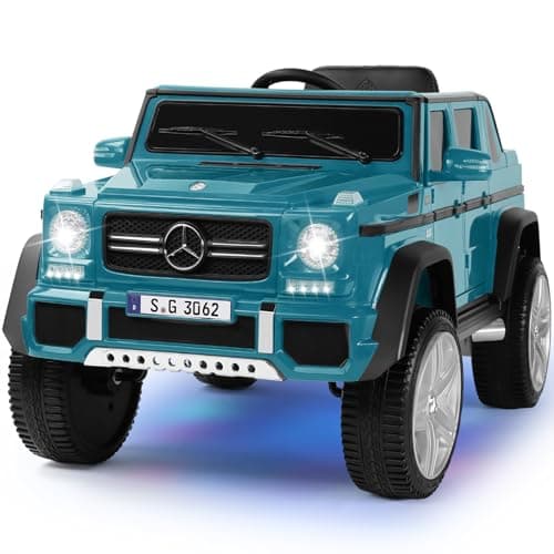 JOYLDIAS Kids Ride On Cars, Licensed Mercedes-Benz Maybach G650S, 12V7AH Battery Powered Toy Electric Car for Kids W/LED Underglow Lights,Remote Control,2 Motors,3 Speeds,Music,Bluetooth,Peacock Blue