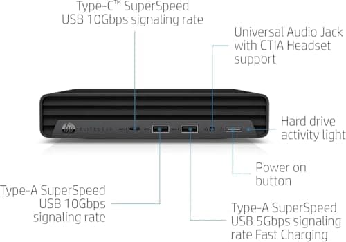 HP EliteDesk 800 G6 Mini, Core i5-10500T, 16GB RAM, 512GB SSD (Renewed) — view 3
