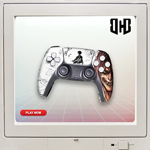 Attackk On Titan Custom PS-5 Controller Wireless compatible with Play-Station 5 Console by BCB Controllers | Proudly Customized in USA with Permanent HYDRO-DIP Printing (NOT JUST A SKIN) — view 5