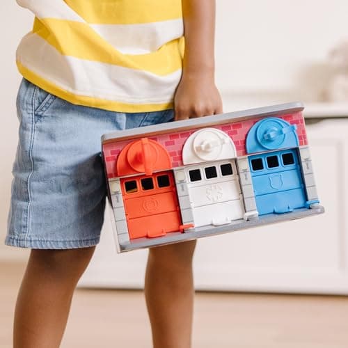 Melissa & Doug Toy Keys and Cars Wooden Rescue Vehicles and Garage (7 pcs) Toddler Pull Back Toys, Toy Garage for Kids Ages 3+ — view 6