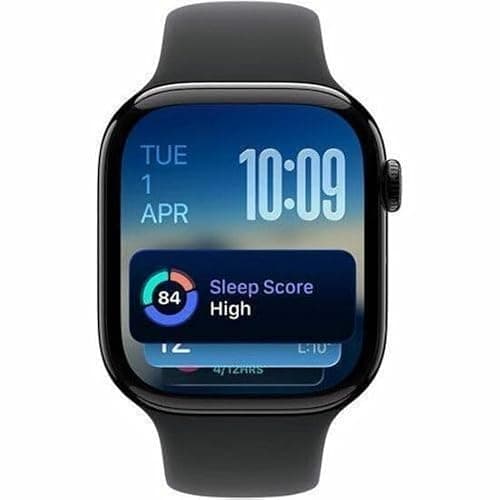 Apple Watch Series 11 [GPS 42mm] Smartwatch with Jet Black Aluminum Case with Black Sport Band - S/M. Sleep Score, Fitness Tracker, Health Monitoring, Always-On Display, Water Resistant — view 3