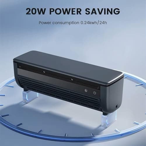 Small Mini Split Air-Conditioner, Ductless AC Unit, Wall Mounted No Window AC with Remote Control, 3 Speed Portable Compact Cooling System for Kitchen Bedroom Small Space Home Office (White) — view 2