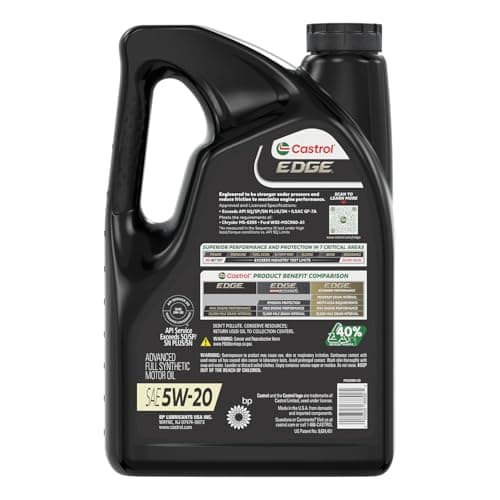 Castrol 03083 Edge 5W-20 Advanced Full Synthetic Motor Oil, 5 Quart — view 3