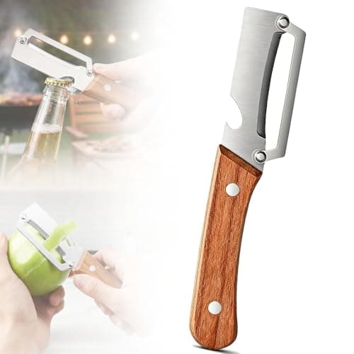Vegetable Peeler for Kitchen, 2026 New Multi-Functional Vegetable Peeler with Wooden Handle and Bottle Opener, 2-in-1 Stainless Steel Kitchen Tool For Vegetables or Fruits (1 Pcs)