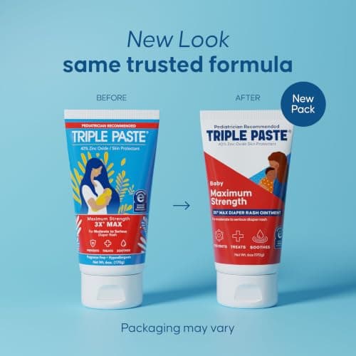 Triple Paste 3X Max Strength Diaper Rash Ointment, 40% Zinc Oxide, 6 oz — view 2