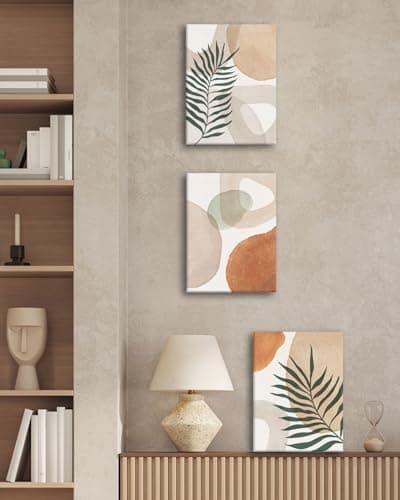 HesenDot 30x40CM Abstract Botanical Wall Art Set of 3, Wrapped Canvas — view 4