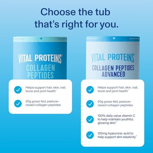 Vital Proteins Collagen Peptides Powder - Grass Fed Collagen Peptides for Hair, Nail, Skin, Bone & Joint Health, Unflavored, 27 Servings — view 3