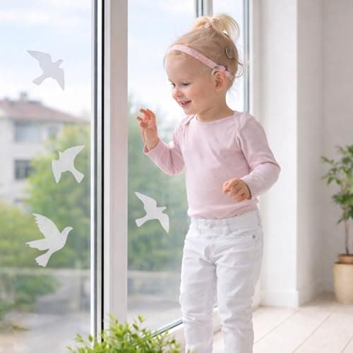 Anti Collision Window Bird Stickers Decals Glass Door Protect and Save Bird Strikes (Clear) — view 4