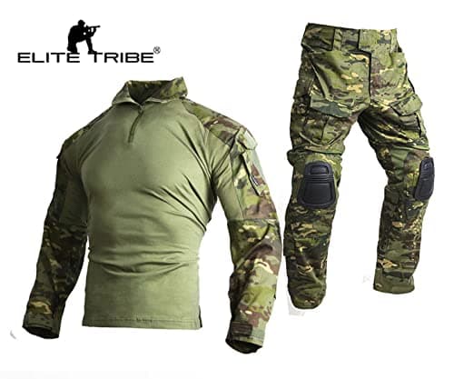 Elite Tribe Gen3 Combat Shirt Pants Suit Airsoft Military Tactical BDU Uniform (Multicam Tropic, Large) — view 2