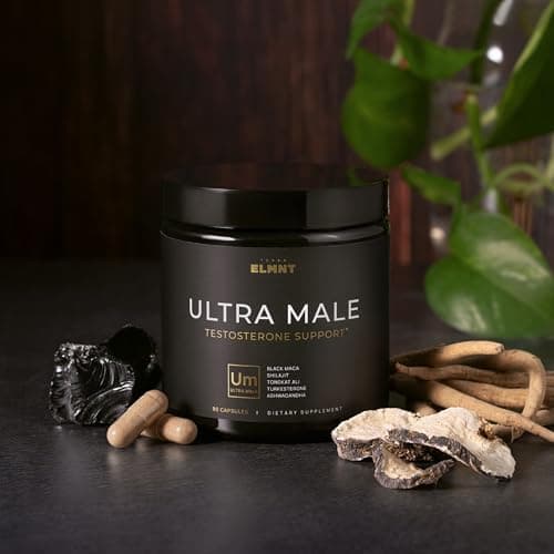 ULTRA MALE® Premium Testosterone Booster for Men w. 100:1 Shilajit, 40:1 Black Maca, Ashwagandha 25%, Tongkat Ali 10% - Clinical Strength Male Enhancing Testosterone Supplement for Men Health Libido+ — view 3