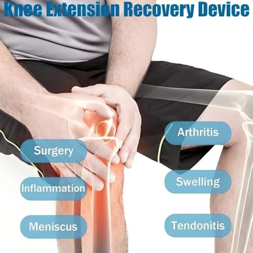 YYBFD Knee Extension Recovery Device, Essential Aid for Knee Surgery Rehabilitation, Supports Leg Straightening and Flexibility After Knee Replacement (Weights Not Included) — view 3