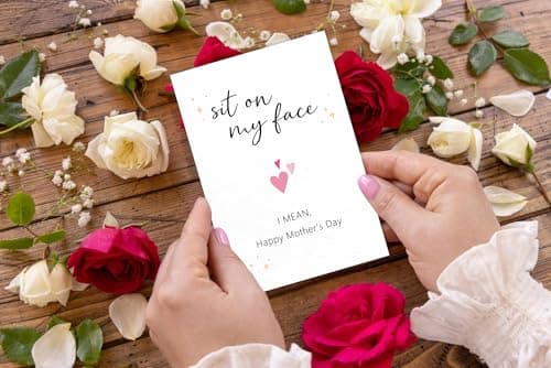 LIJUGITF Funny Mother's Day Card for Wife, Naughty Mothers Day Card Gift from Husband, Humorous Greeting Cards with Envelope, Hilarious Gifts Cards for Wife Girlfriend Fiancee — view 5