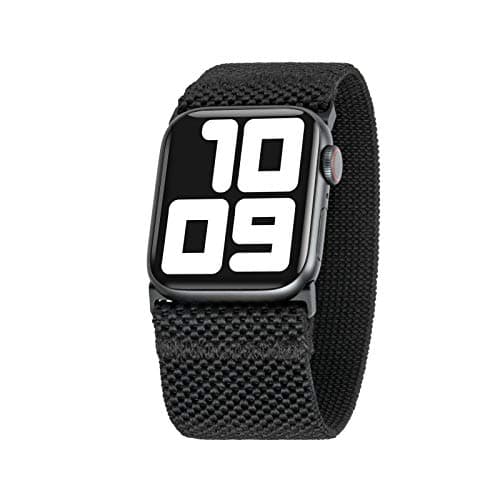 Tefeca Unity Series Elastic Compatible/Replacement Band for Apple Watch/Apple Watch Ultra (Black, Ultra Wide M fits 6.5-7.0 inch wrist, 49mm/45mm/44mm/42mm)