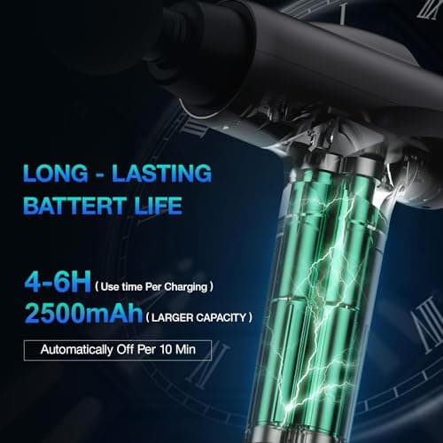 OLsky Massage Gun Deep Tissue 30 Speeds 9 Attachments Handheld (Grey) — view 2