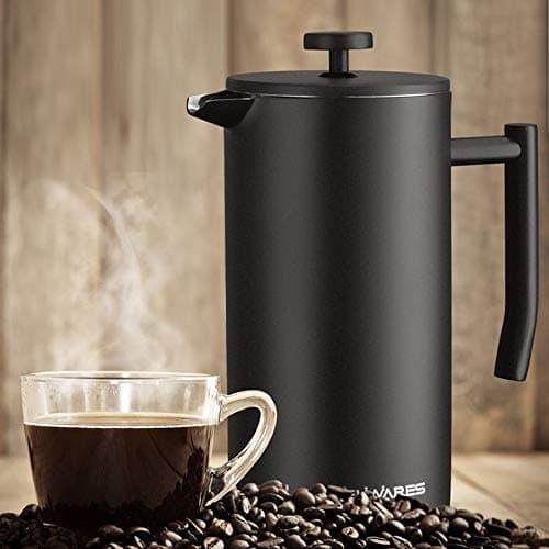 French Press Coffee Maker - 50oz Stainless Steel, Insulated Coffee Press — view 8