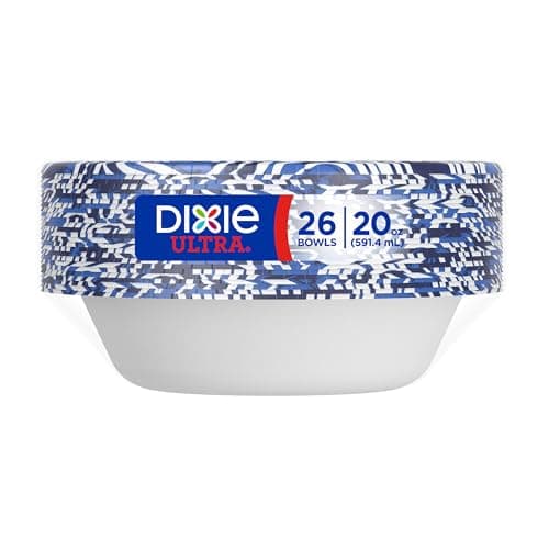 Dixie Ultra, Large Paper Bowls, 20 Oz, 150 Count (6 packs of 25 bowls), Microwave Safe, Compostable, Disposable Bowls Great For Breakfast, Lunch, And Dinner Meals — view 5