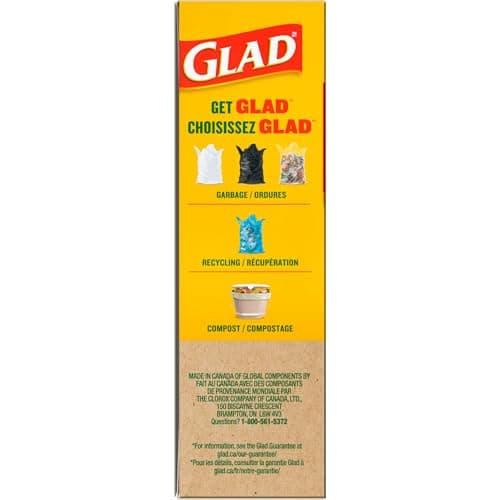 Glad Certified Compostable Bags - Small 10 Litres - Lemon scent 20 Compost Bags — view 3