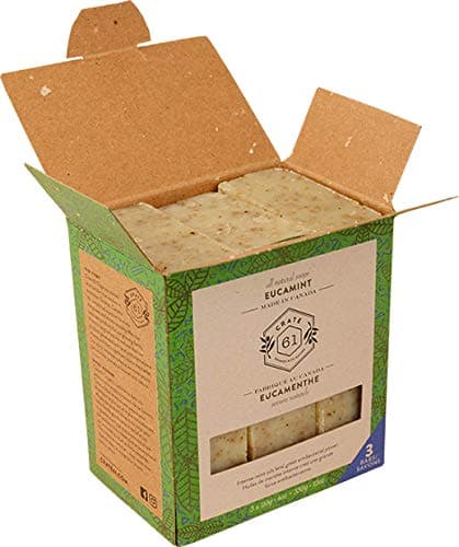 CRATE 61 ORGANICS Vegan Natural Bar Soap, Handmade Soap With Premium Essential Oils, Cold Pressed Face And Body For Men Women 3 Pack, (4 oz, Bars) (Eucamint) — view 8