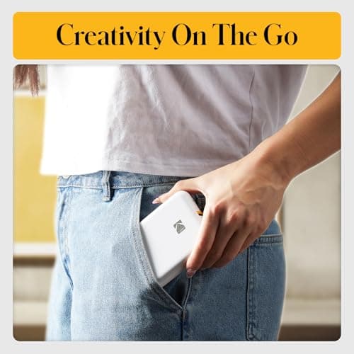 KODAK Step Instant Smartphone Photo Printer, Portable Mini Color Wireless Mobile Printer, Zink 2x3” (5.1x7.5 cm) Sticky-Back Photos, Bluetooth Compatible with iOS & Android Devices, Editing App, White — view 6