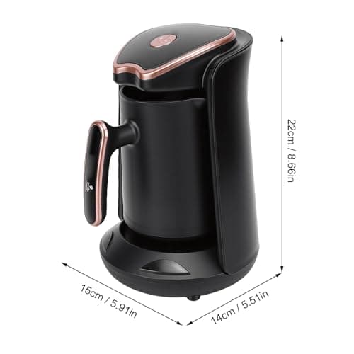 OVAQUIXI Turkish Coffee Maker, Portable Automatic Coffee Pot with Consistent Hot for Home Office Travel Camping (US Plug 110V)