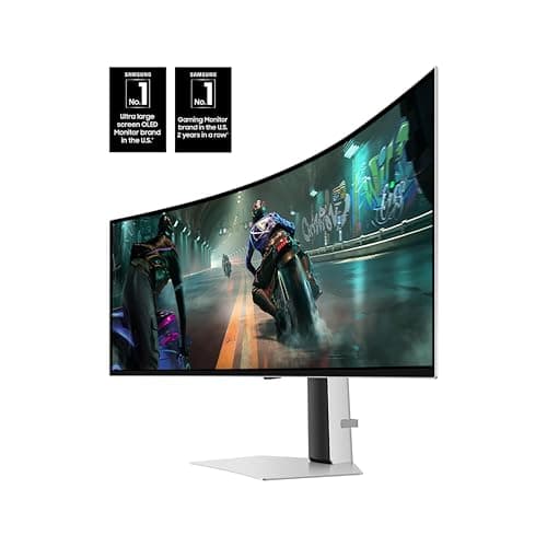 Samsung 49" Odyssey OLED G9 (G91SD) Dual QHD QD-OLED G-Sync Compatible Curved Gaming Monitor, 144Hz, 0.03ms, AMD FreeSync Premium Pro, Ergonomic Stand, 3 Year Warranty, LS49DG910SNXZA — view 2