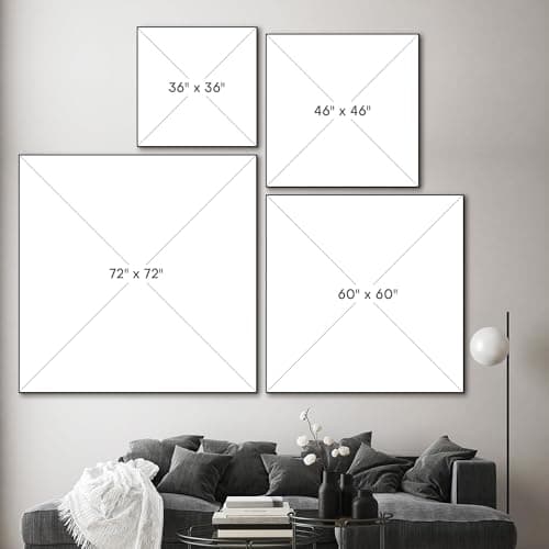 46"x46" XL Framed Wall Art Abstract Rustic Geometric Line Patter (Frame Assembly Required) — view 6