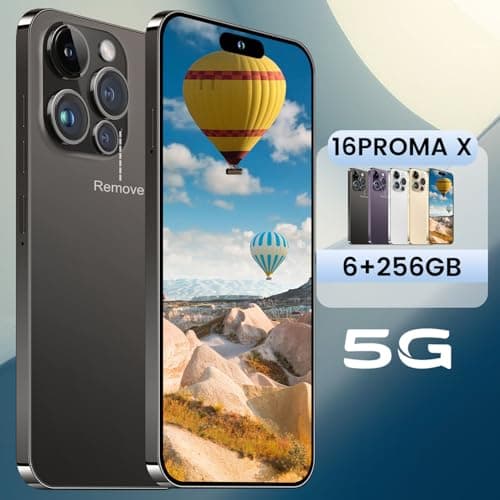 16PROMA X Unlocked Smartphone 6.9" HD Screen 6+256GB Smartphone with 128G Memory Card New System 6800mAh Long Battery Dual SIM/Fingerprint Lock/Face ID/GPS (Black) — view 4
