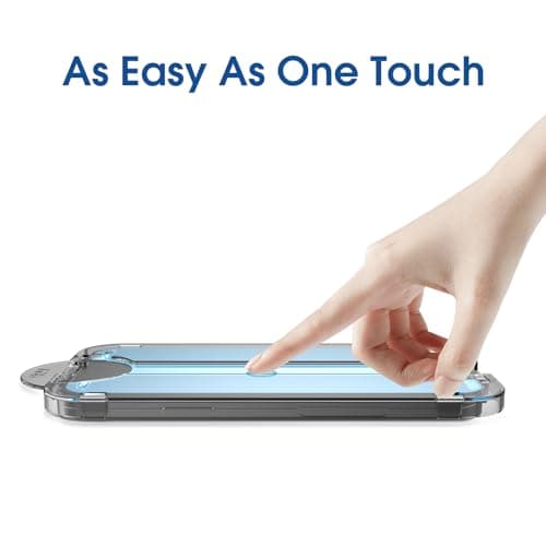 amFilm OneTouch Screen Protector for iPhone 17 6.3'' 2025 + Camera Lens Protector | Auto-Alignment install | Bubble Free | 9H+ Military-Grade Tempered Glass | FHD Clarity | Case Friendly | 2+2 Pack — view 6