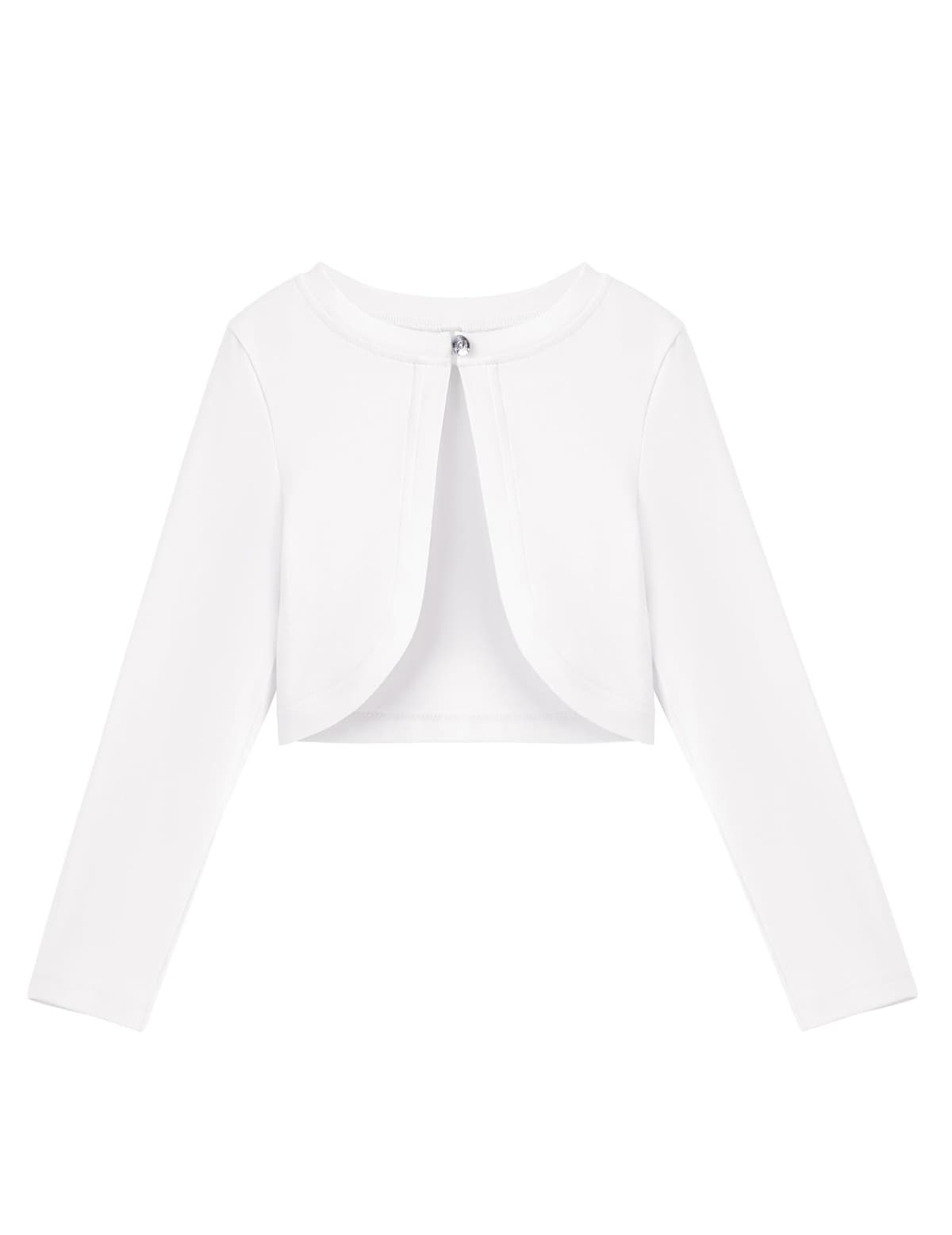 Arshiner Cárdigan para Niña Festivo Bolero de Algodón Chaqueta de Comunión con Botón de Diamante 5-13 años