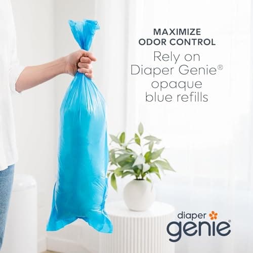 Diaper Genie Easy Roll Refill with 30 Bags - Refill for Diaper Genie Signature, Platinum, Essence Pails - Holds up to 1,410 Newborn Diapers, Blue, 1-Pack — view 4