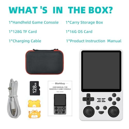 Blorkbuy RGB20SX Retro Handheld Game Console,4.0-Inch 720x720 IPS HD Screen,Preloaded 20K+Classic Games,5000mAh Long Battery Life,Linux Open Source System,Perfect for Retro Game Lovers (White) — view 6